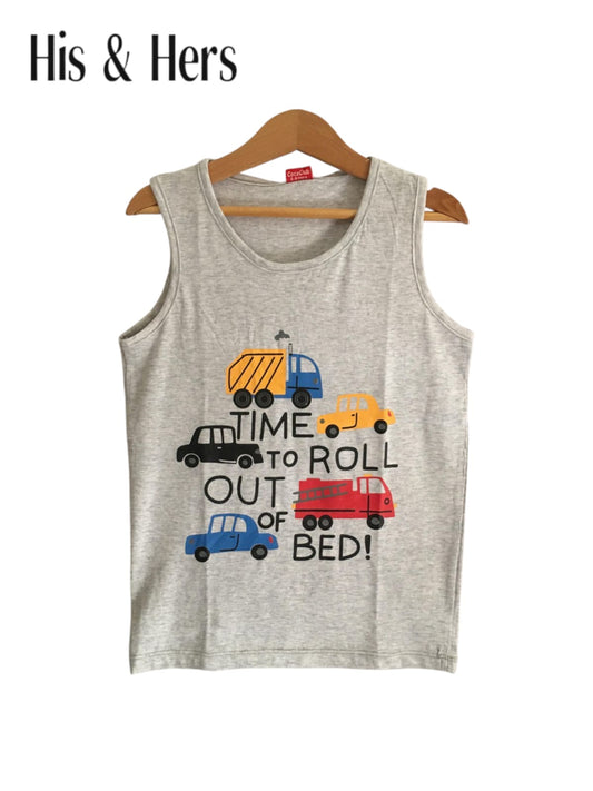 TIME TO ROLL OUT Grey Sleeveless T-Shirt Boys 121