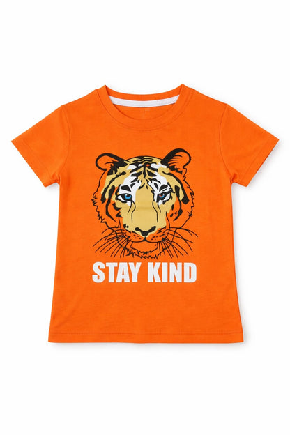 Tiger Orange Printed T-shirt 250
