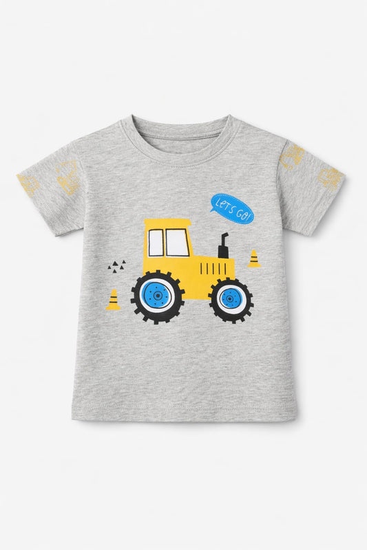 Yellow Tractor Fun T-shirt 250