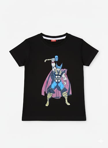 Captain America black Printed T-shirt 251