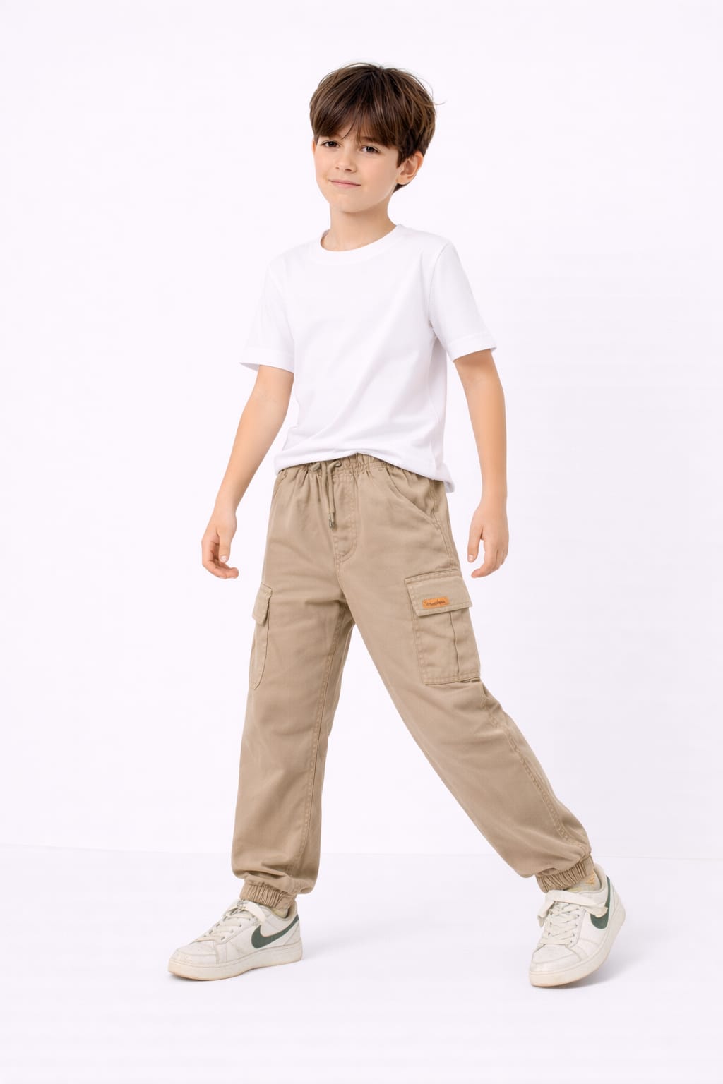 Boys' Light Khaki  Cargo Jogger Pants 139