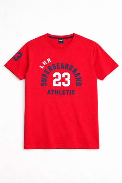 Navy [SUPERGEARRAAND] Printed Red  Men's T-Shirt 540