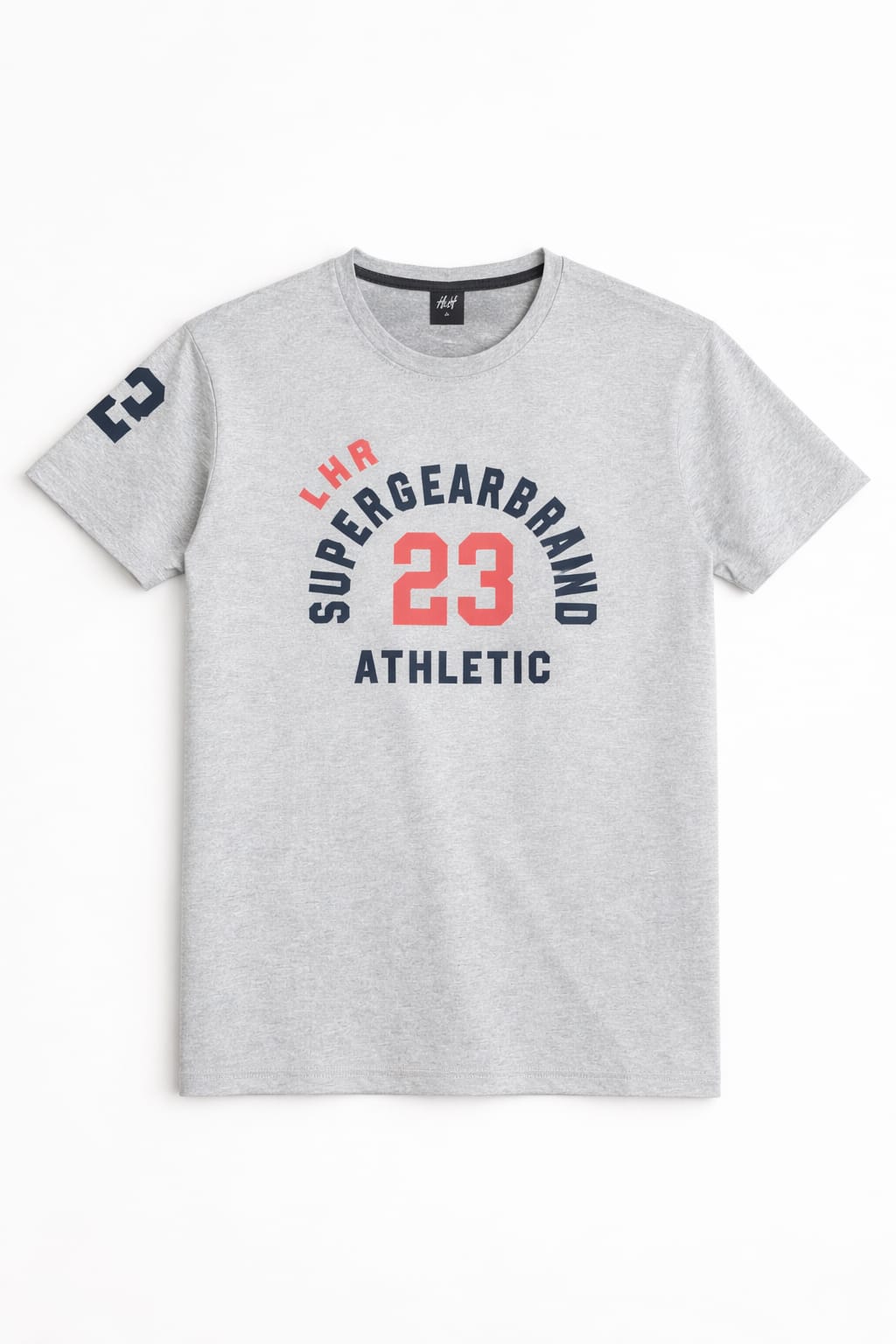 Black  [SUPERGEARRAAND] Printed Grey  Men's T-Shirt  540