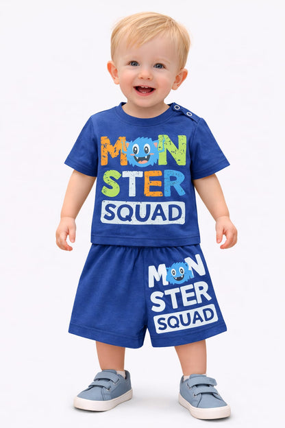 [Monster Squad ] Printed Navy  Nicker Suit 104