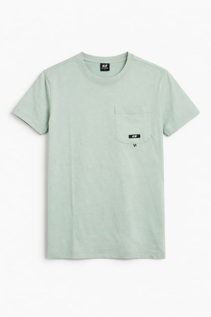 Light Green  With Pocket Men's T-Shirt 532