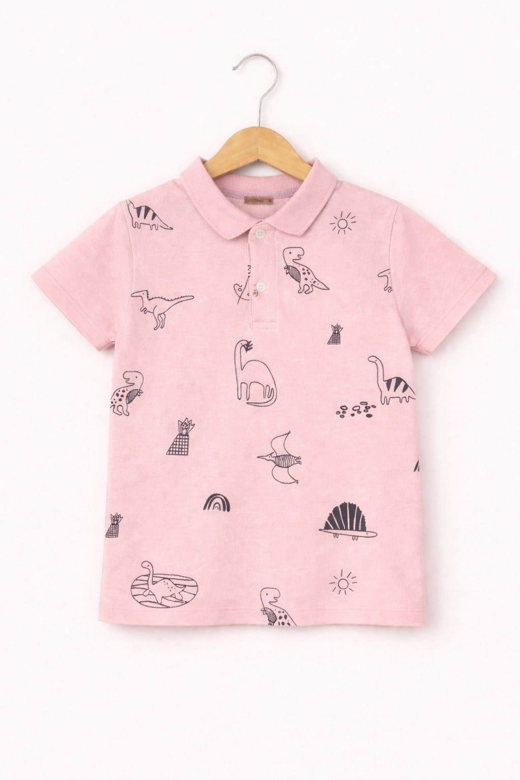 Dragan Printed  Light Pink  Polo Shirt Boys 284