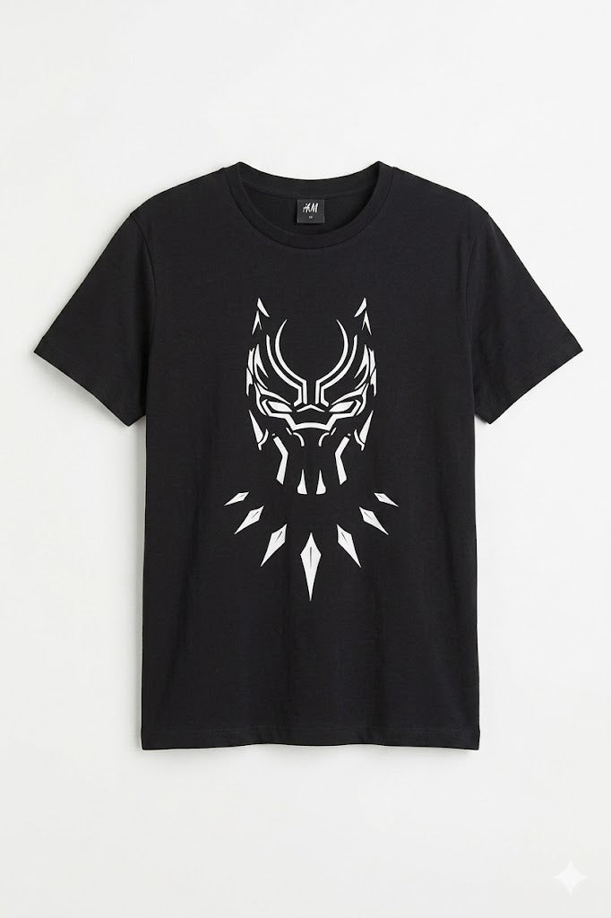 Black Tribal Warrior Mask High Density Printed   Men's T-Shirt  538
