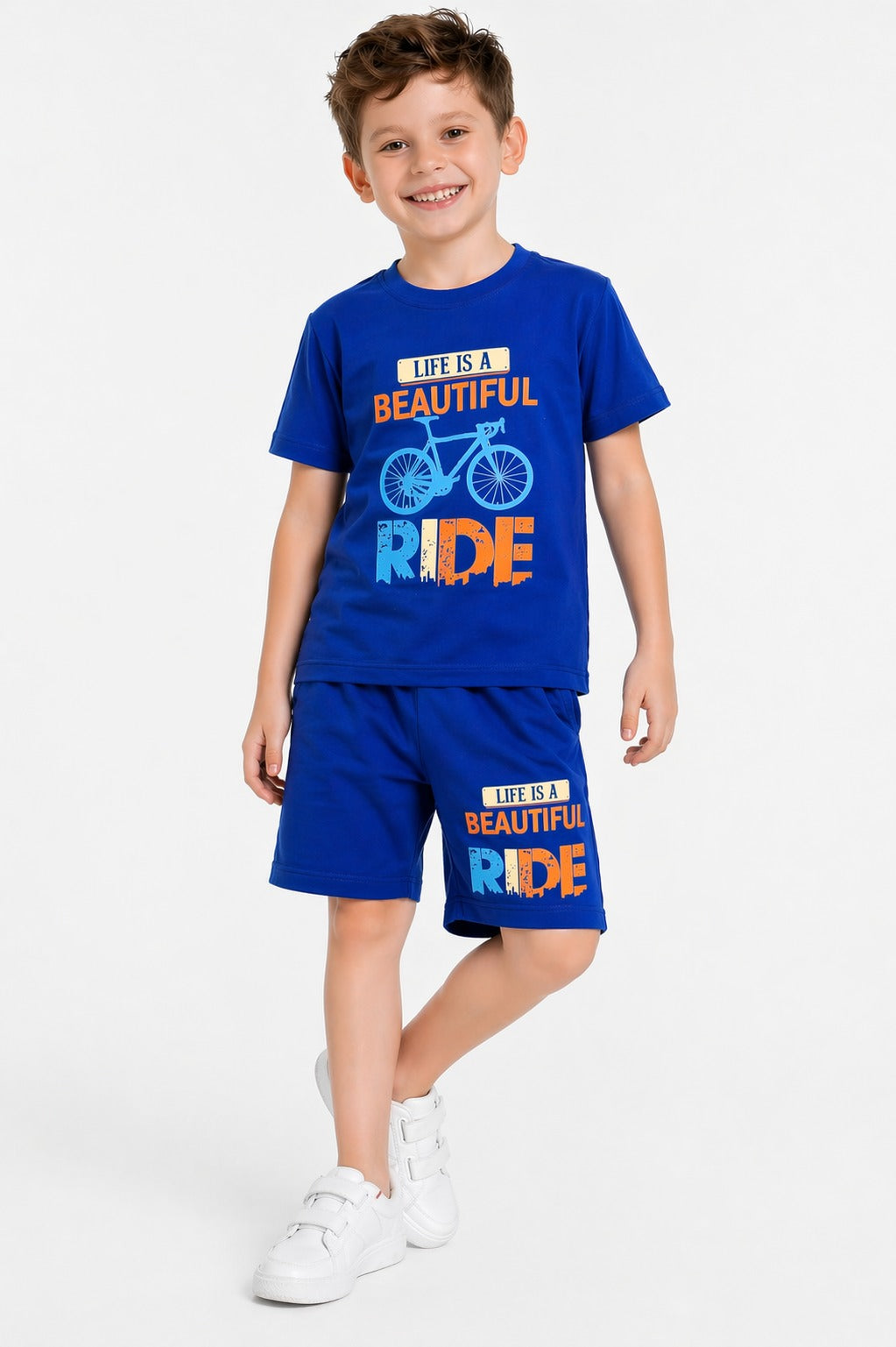 Ride Printed  Royal  Blue  Boys Nicker 502