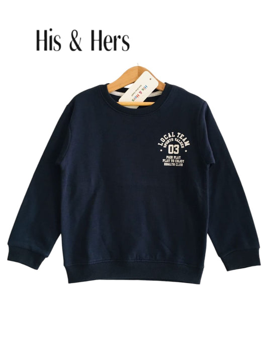 LOCAL TEAM Navy Blue Sweatshirt Boys 005A