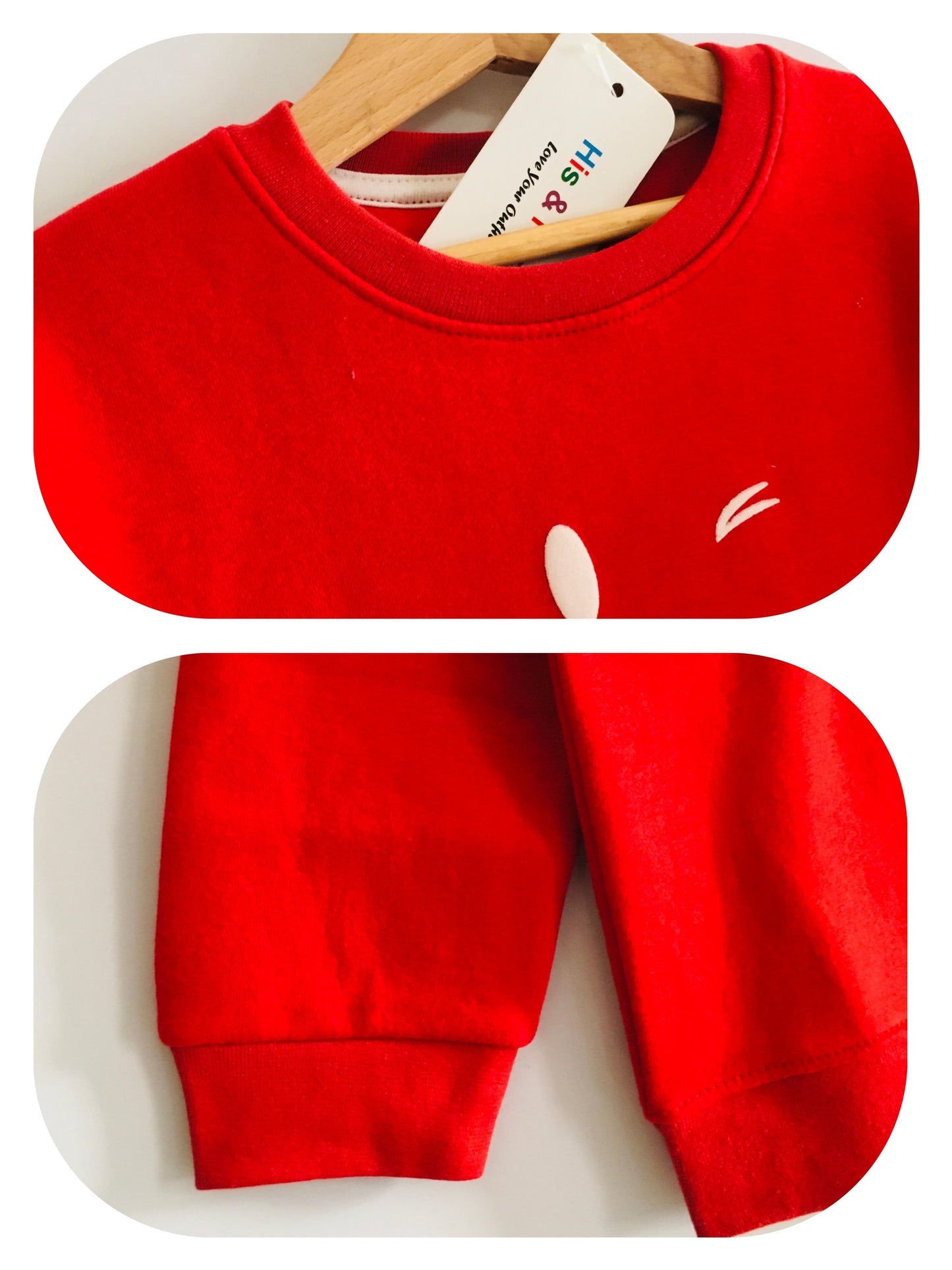 Big Smile Red Sweatshirt Unisex L10
