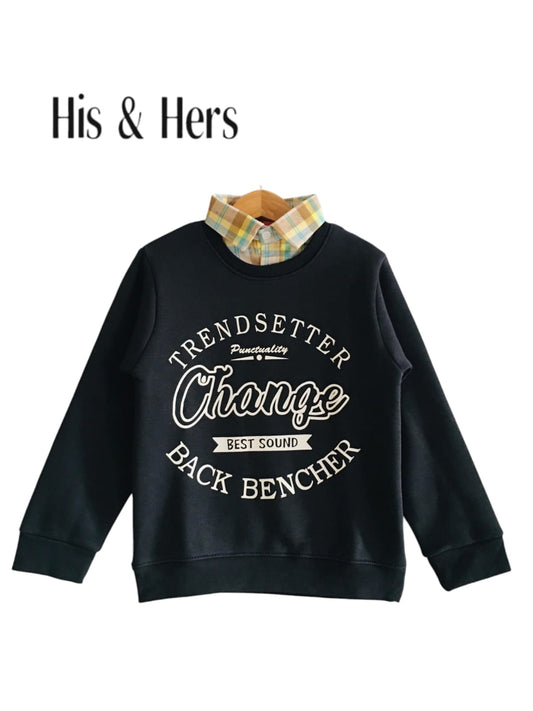 TRENDSETTER Navy Double Sweatshirt Boys 004