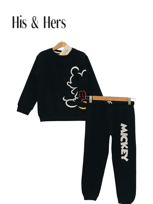 Mickey Black Track Suit  Unisex (006)