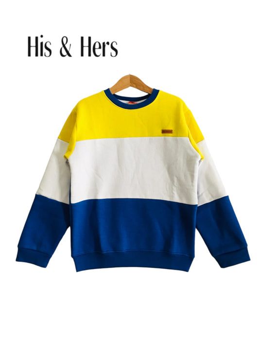 Yellow & White &Blue Sweatshirt Boys 003 R