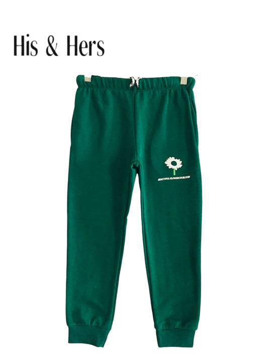 One Flower Green Trousers Girls(010)