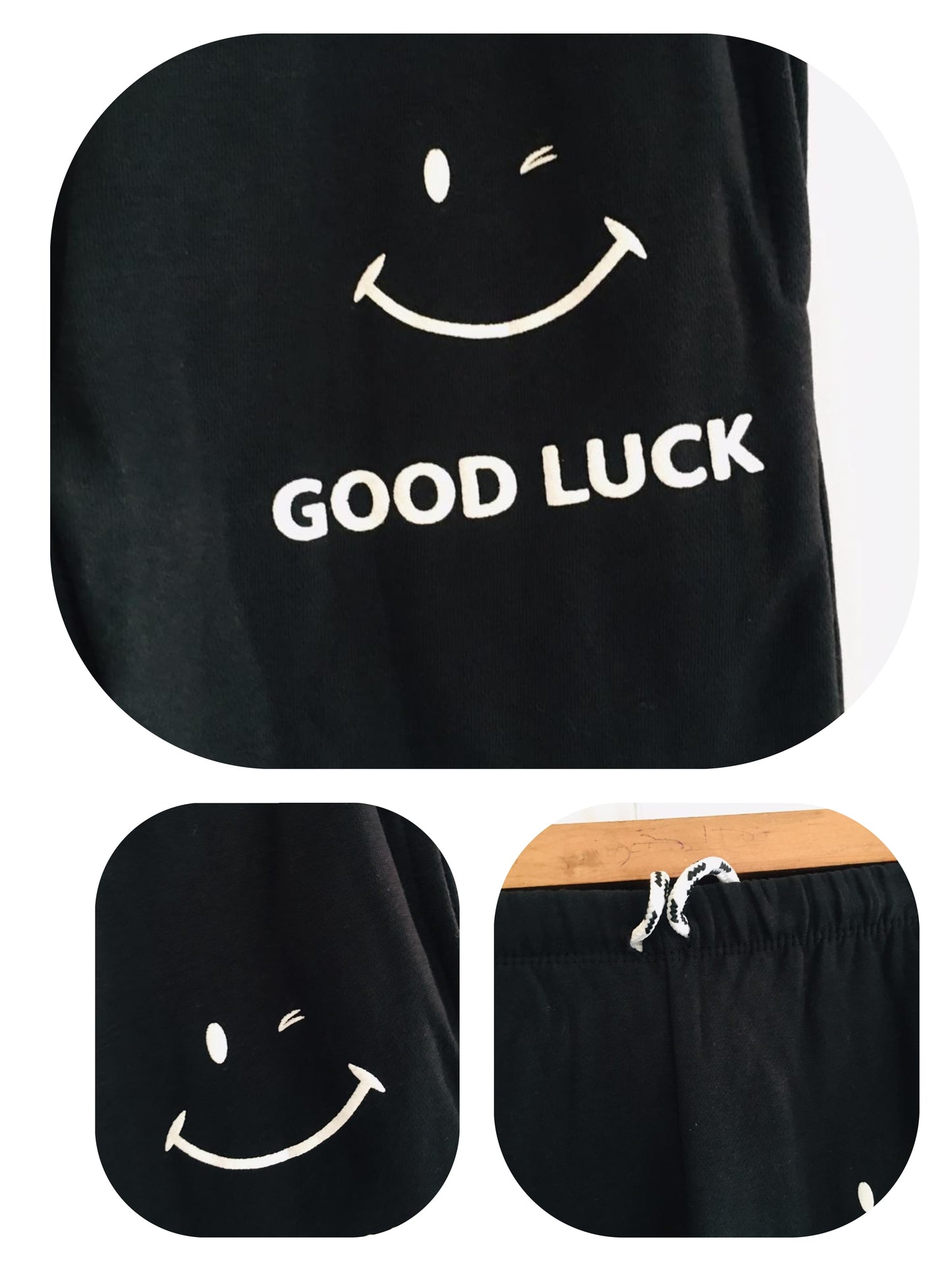 Good Luck  Black Trousers Unisex (008)