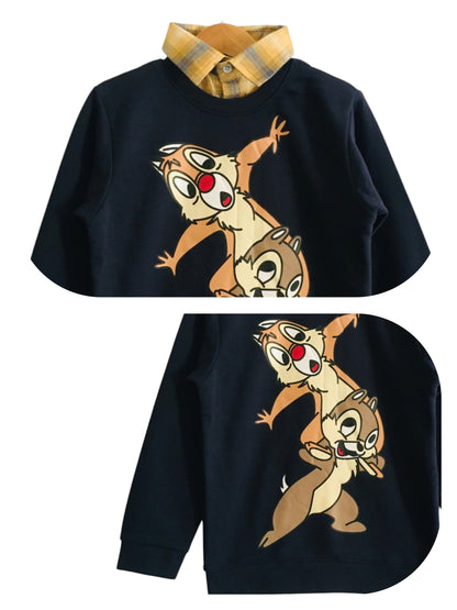 ''Squirrel'' Black Double sweatshirt Boys 305