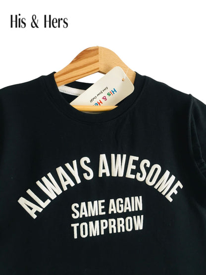 Always Awesome Black T Shirt Boys 121