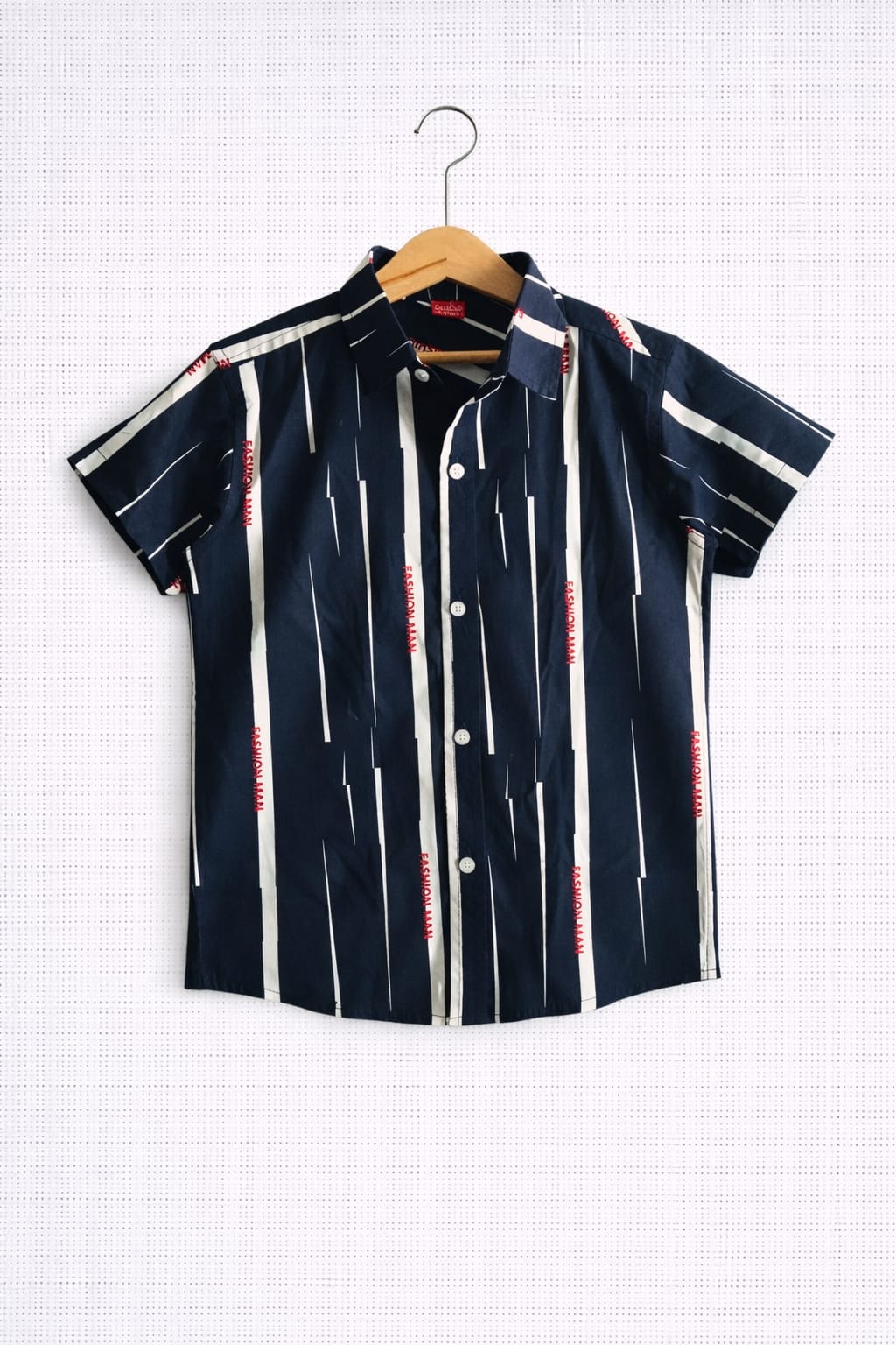 White Stripped Black Casual Shirt Boys 251
