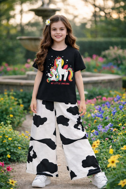 My Little Unicorn Printed T-shirt Trousers 306