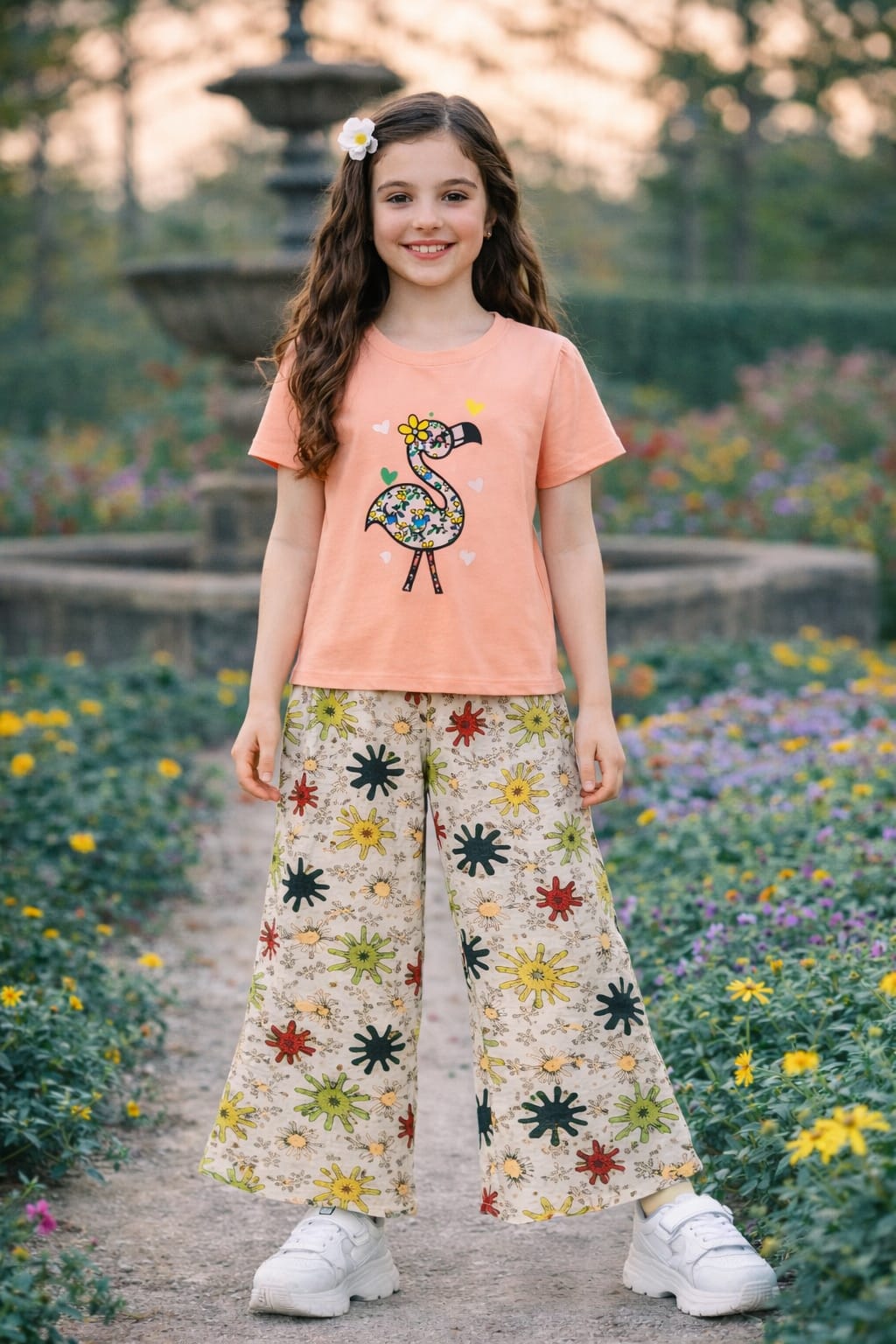 Flamingo Peach T-Shirt &Cotton Flapper 238