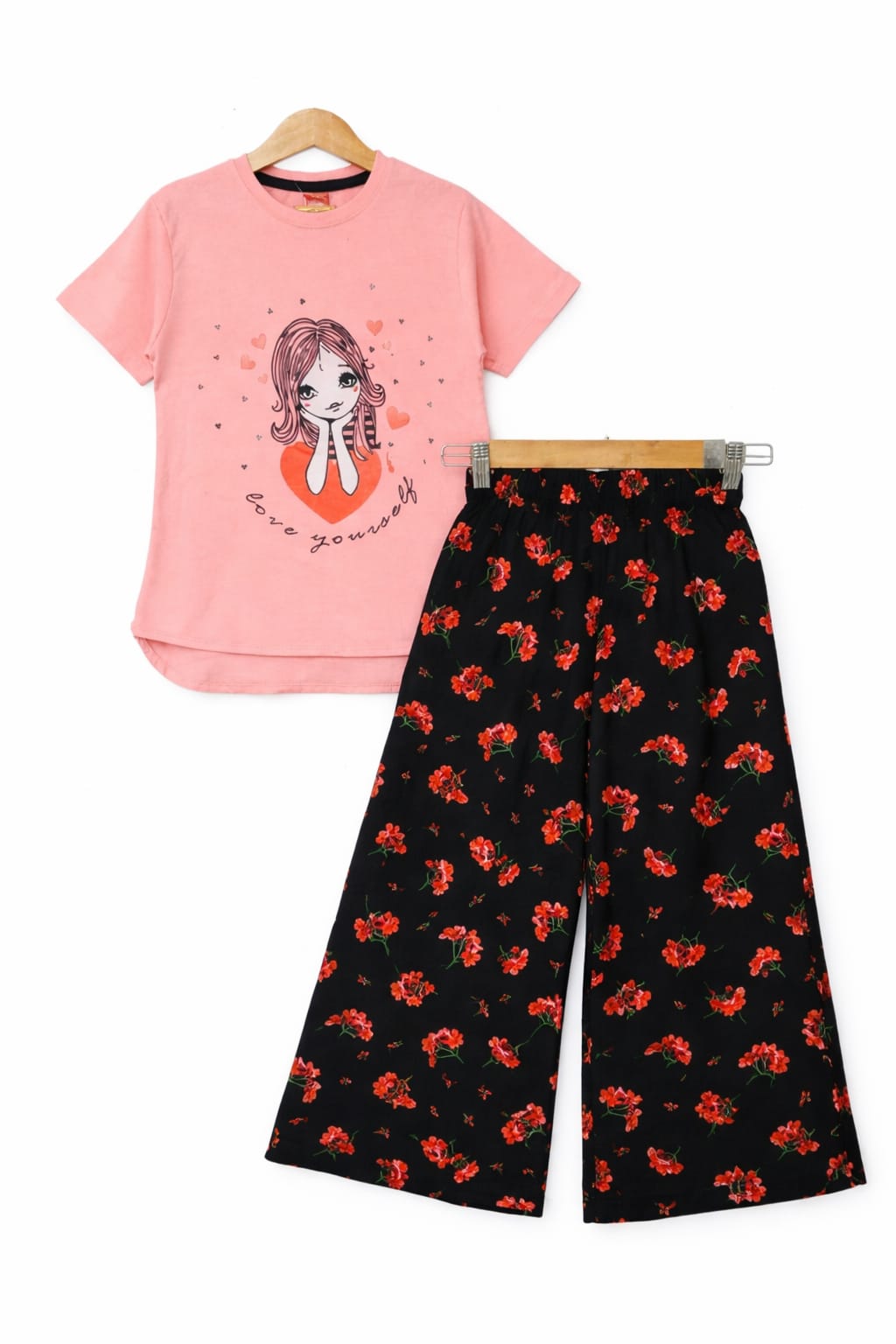 Love Yourself Pink T-Shirt & Cotton Flapper 232