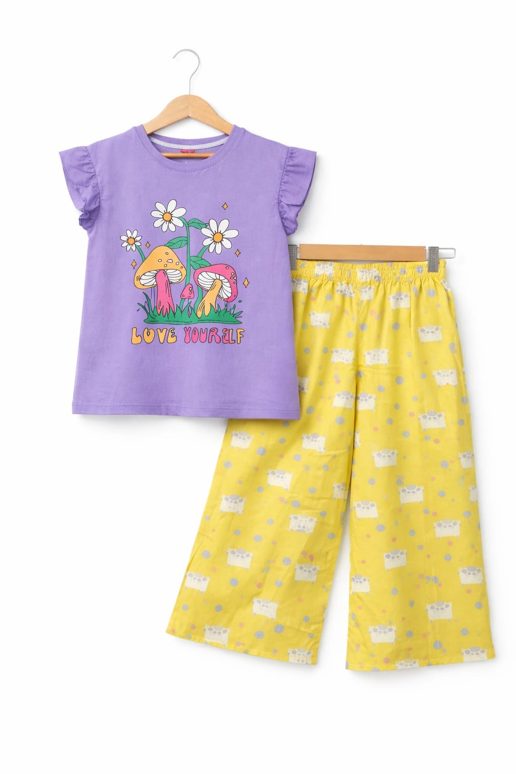 Love Yourself Purple Sleeveless T-Shirt & Cotton Flapper 238