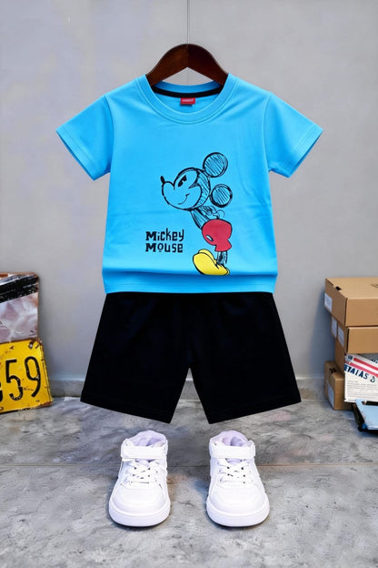 Mickey Mouse Printed  Blue Nicker Suit Boys 227