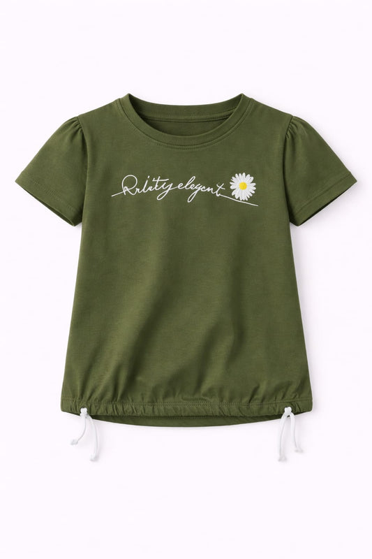 Daisy Logo  Green T-Shirt Girls 121