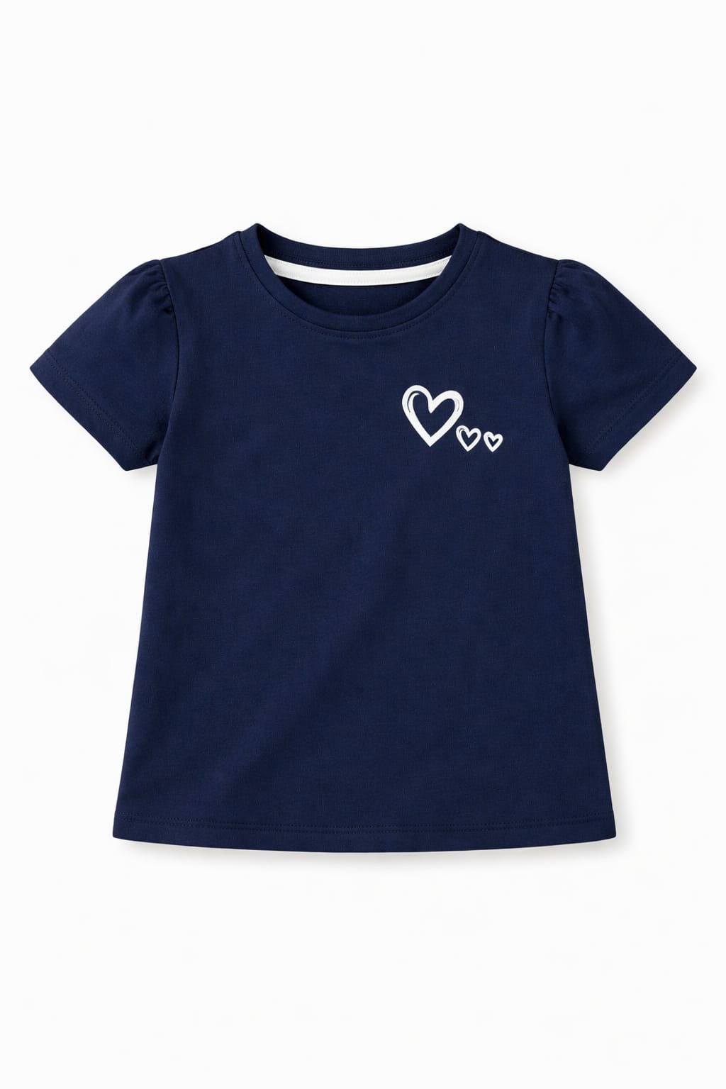 Heart Logo Navy  T-Shirt Girls 121