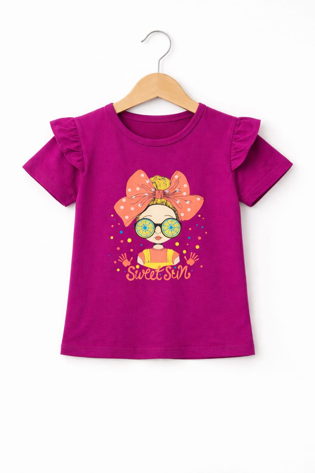 Sweet Girl Deep Pink T-Shirt Girls 420