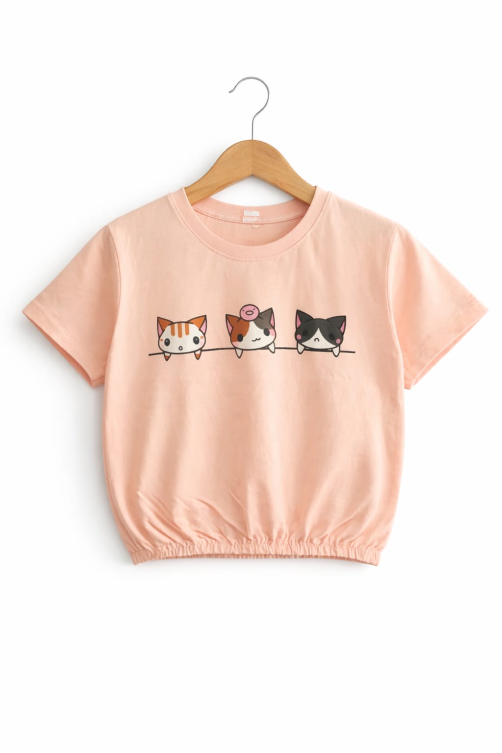 Three Kittens Light Pink Short Length T-Shirt Girls 237