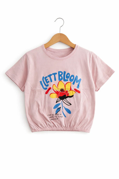 Let it Bloom Light Purple T-Shirt Girls 237
