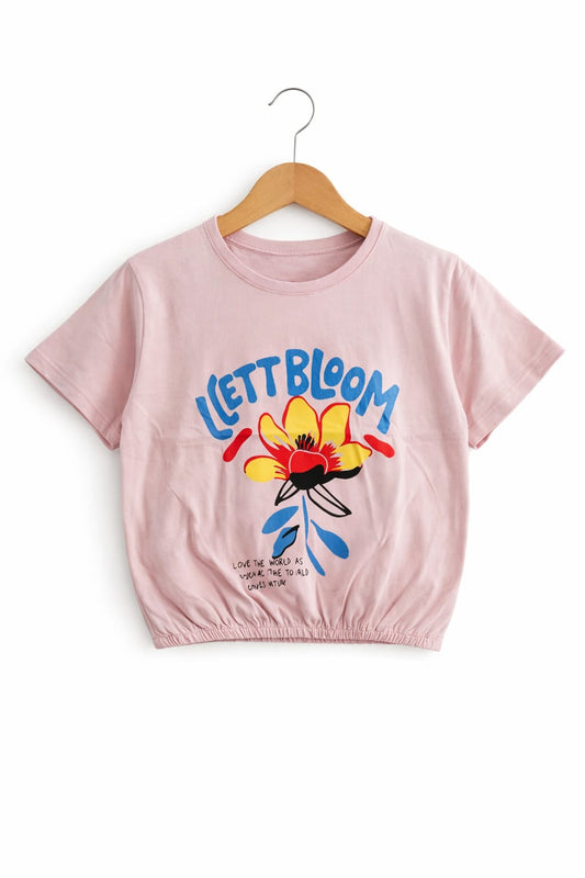 Let it Bloom Light Purple T-Shirt Girls 237