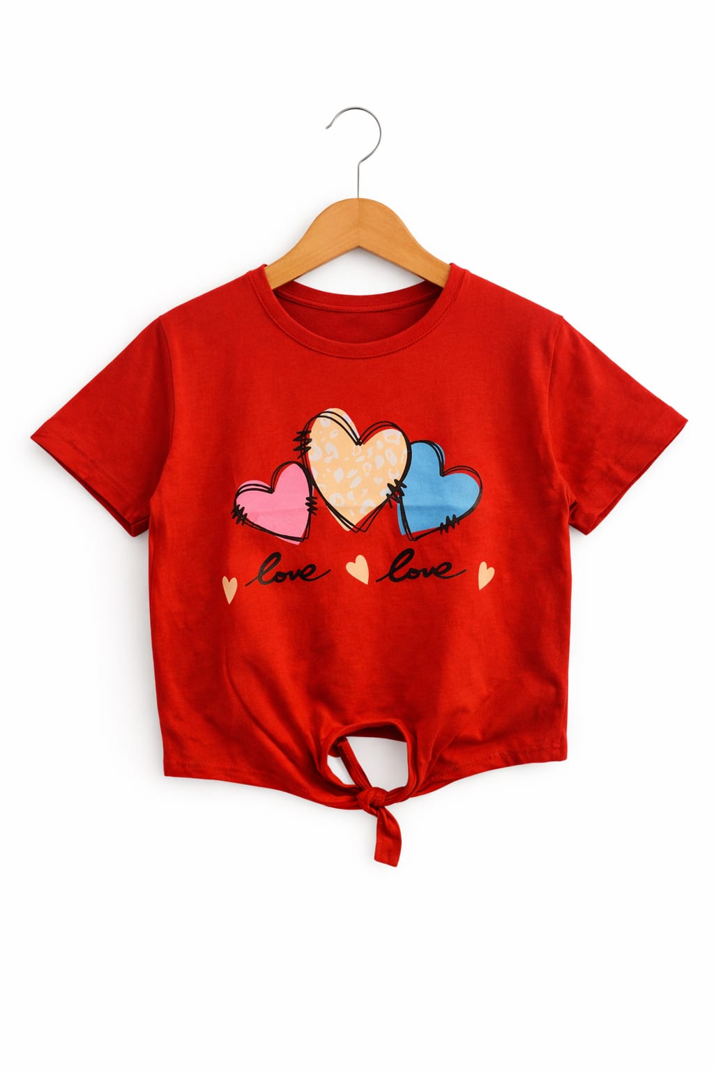 Love &Love Red  T-Shirt Girls 109