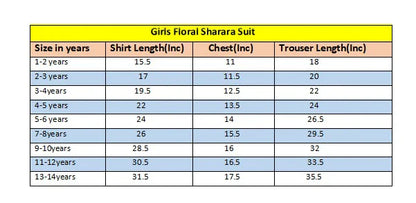 Yellow & Blue Multi Shapes  Printed   Garara Suit-Cotton