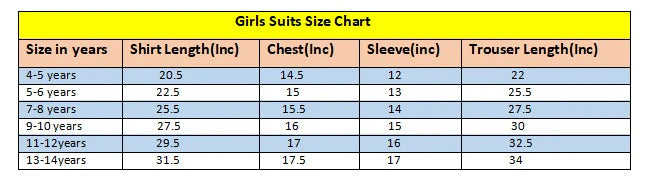 White Flowers Printed  with Embroidered neckline Cotton Girls Suit