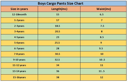Boys' Dark Khaki Cargo Jogger Pants 135