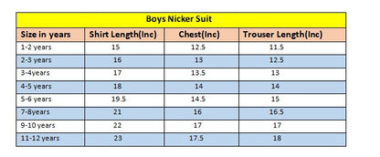 Brown Checked Cotton Nicker Suit Boys 627