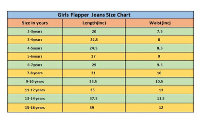 Starry Flare Girls' Jeans with Embroidered Stars - Light Blue