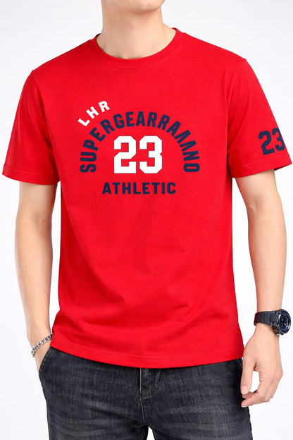 Navy [SUPERGEARRAAND] Printed Red  Men's T-Shirt 540