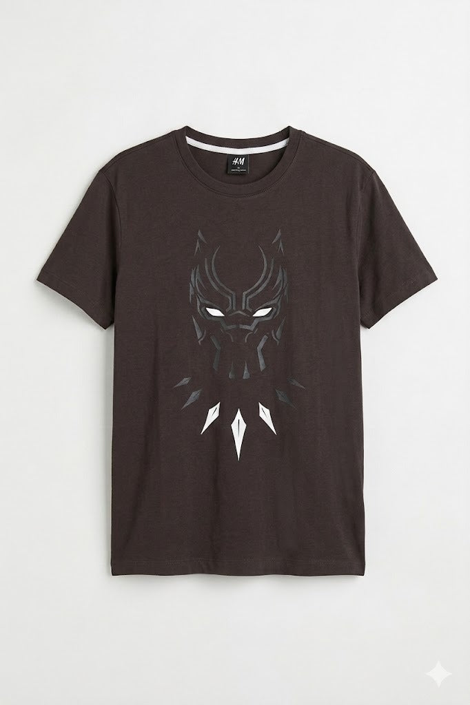 Dark Brown  Tribal Warrior Mask High Density Printed   Men's T-Shirt  540