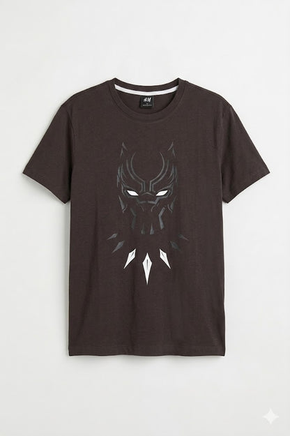 Dark Brown  Tribal Warrior Mask High Density Printed   Men's T-Shirt  540