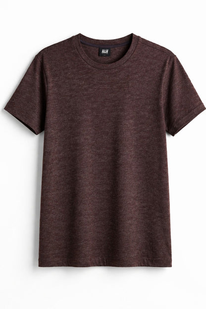Chocolate Brown Plain  Men's T-Shirt  546