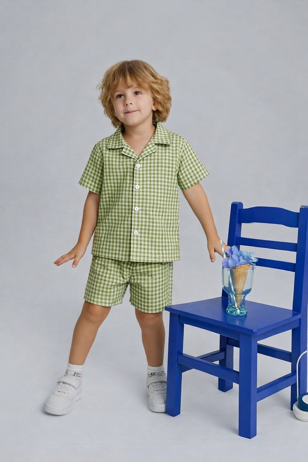 Green Checked Nicker Suit Boys 439