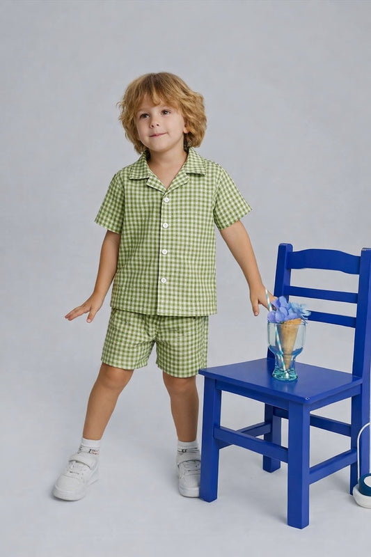 Green Checked Nicker Suit Boys 439