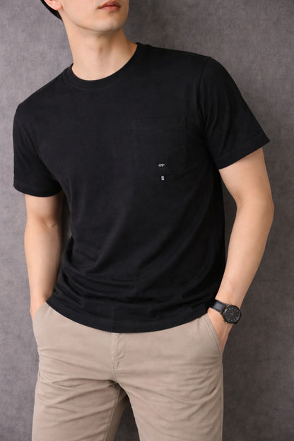 Black  With Pocket Men's T-Shirt 540