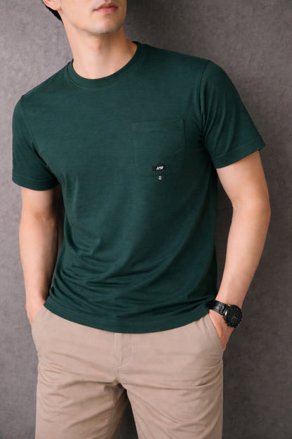Green  With Pocket Men's T-Shirt 546