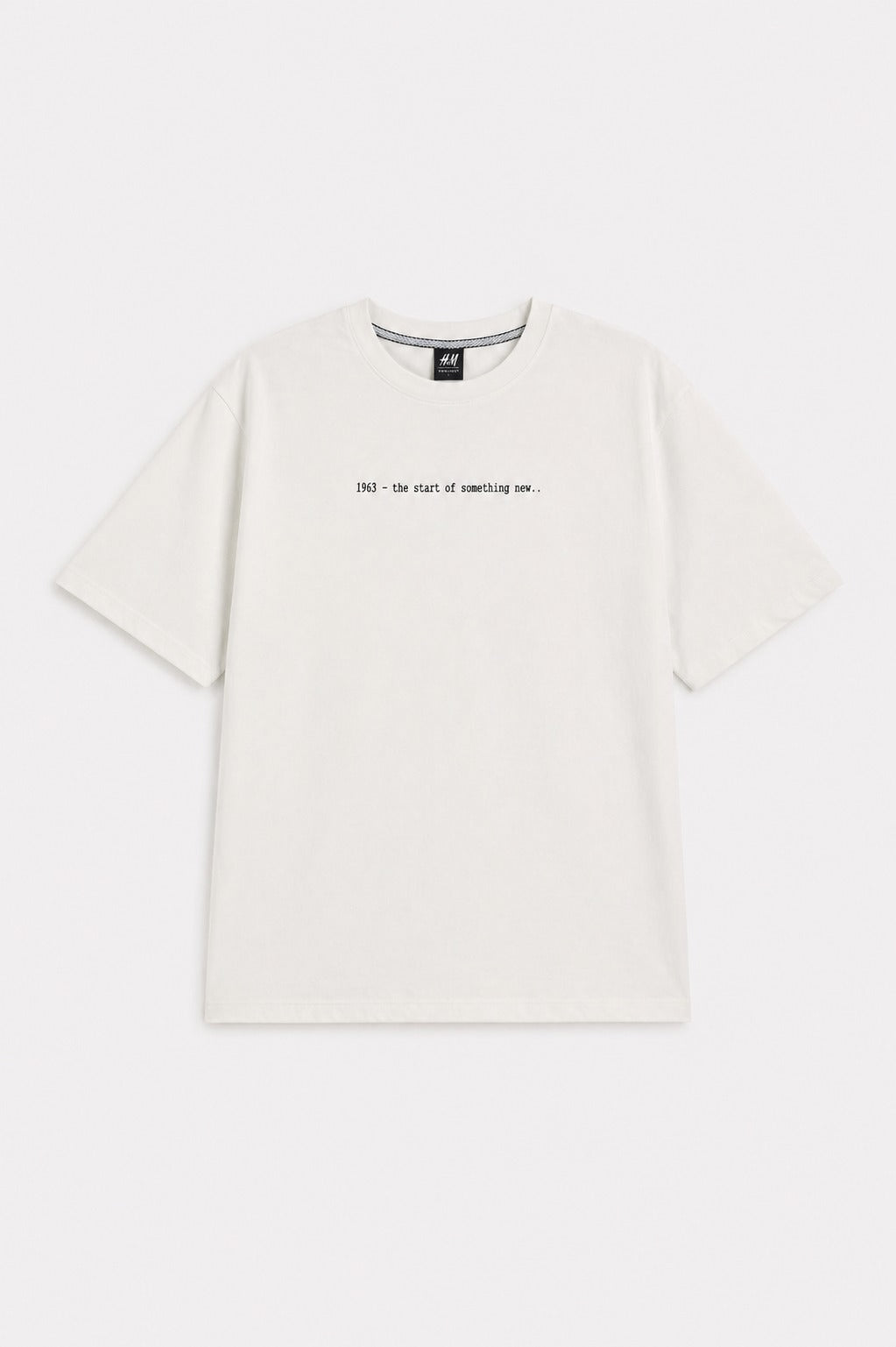 Off- White [ The Start of Something new..] Printed Boxy Fit Cotton Terry Men's T-Shirt 540