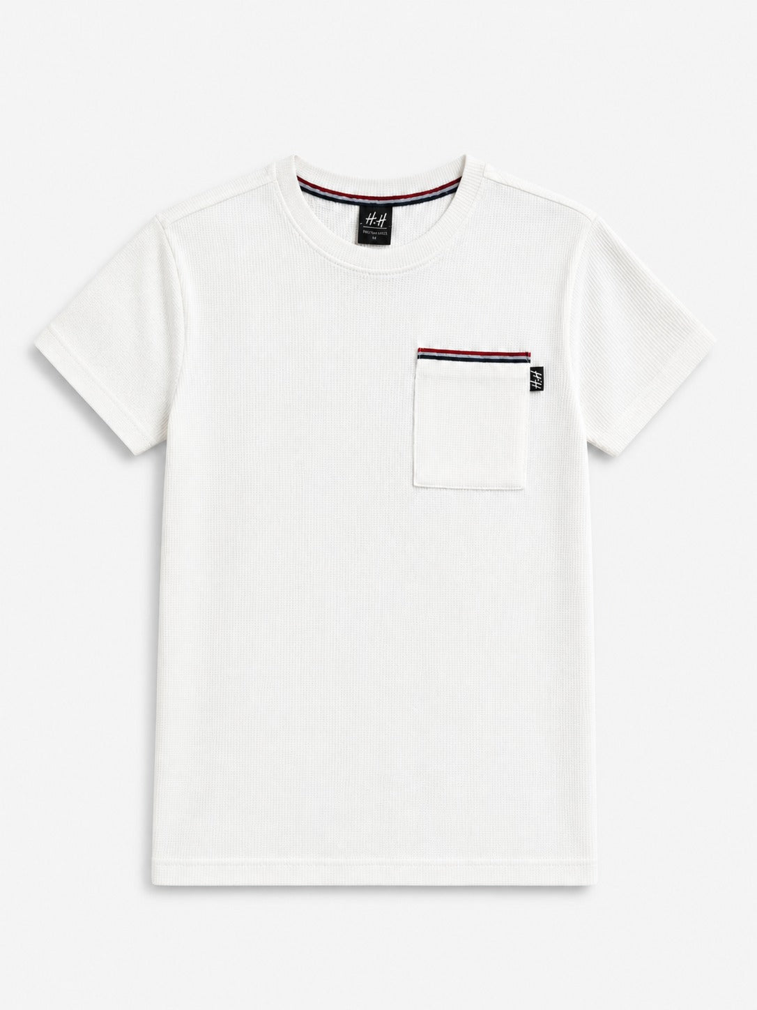 White  Cotton Thermal tape pocket Men T shirt  545+539