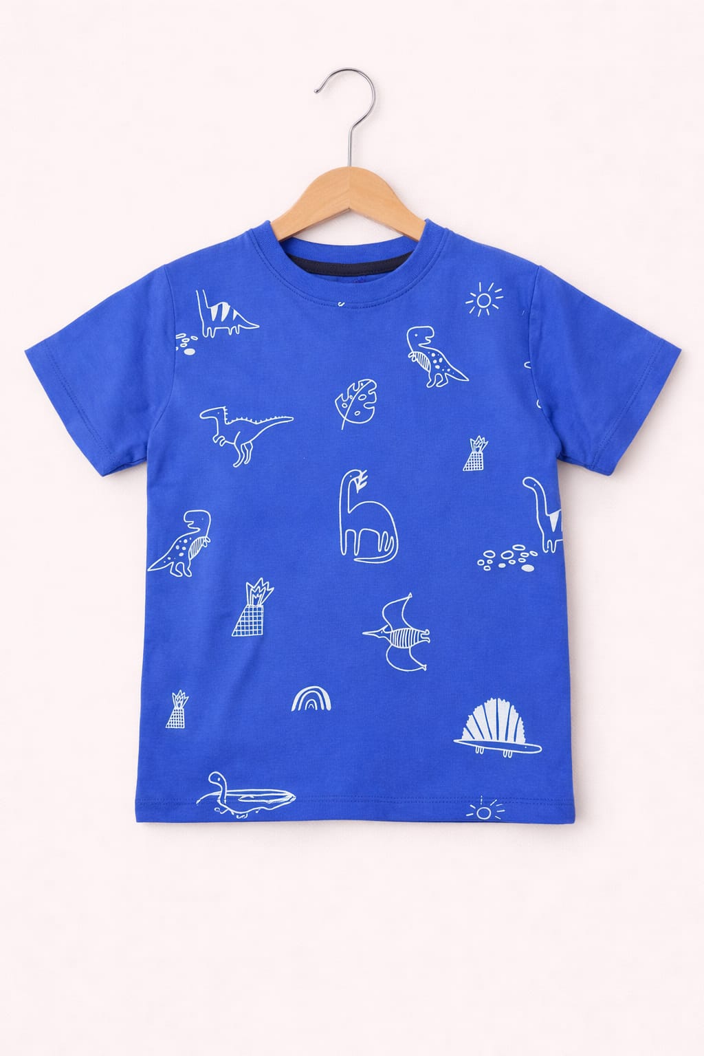 White Dragons Printed Blue Boys T-Shirt 208